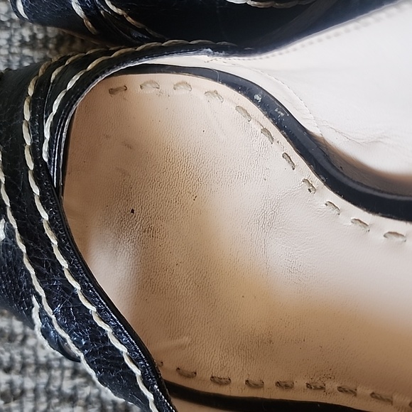 Prada black leather slingback heeled sandals size 39 (8) - Picture 8 of 12